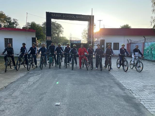 CYCLING CLUB INAUGURATED AT SAINIK SCHOOL NAGROTA